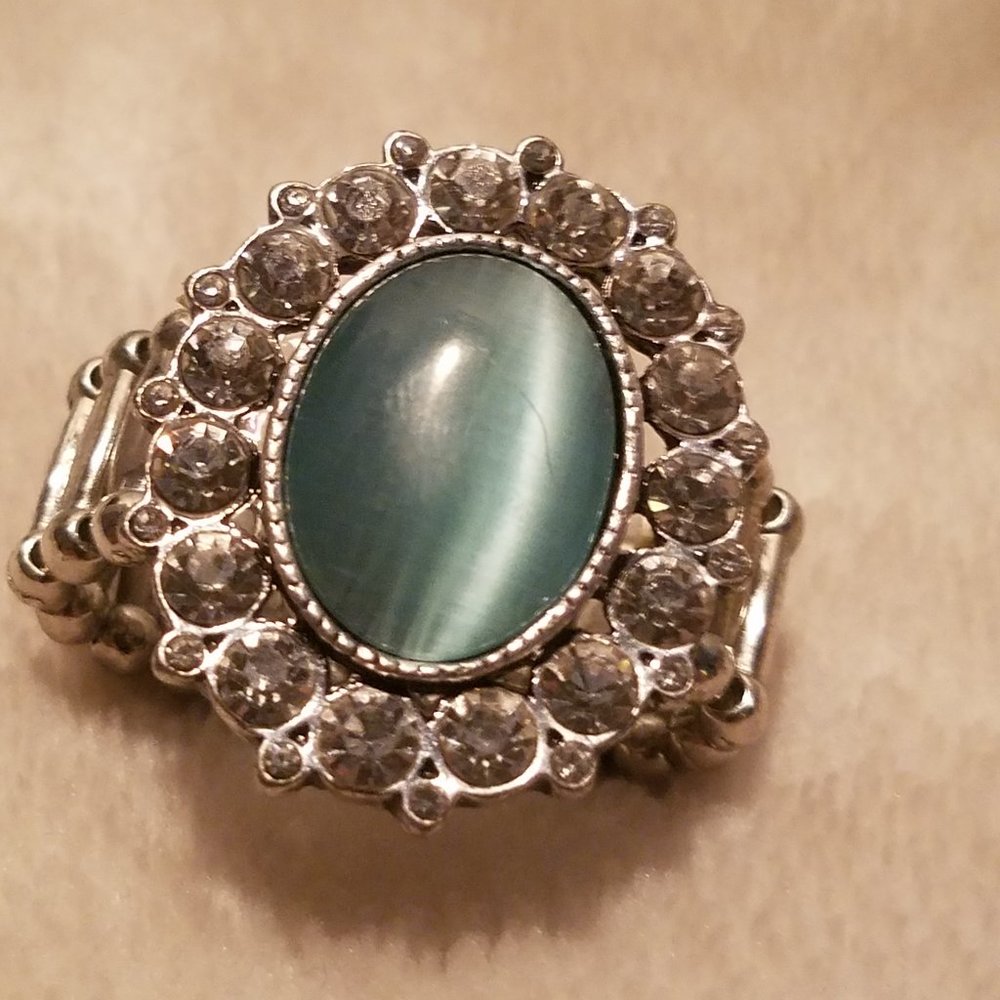 Sliver and Blue Ring